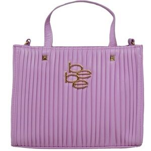 Bebe Lavender Pleated Tote Bag